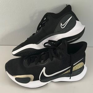 Nike Renew Elevate III basketball shoes black/white/gold DD9304-003 size 8.5